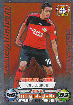 Renato Augusto Bayer 04 Leverkusen 2009/10 Topps MA Bundesliga Star Spieler #191